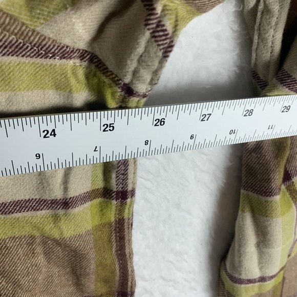 Alpine Design Flannel Shirt Men XL Brown Plaid Cotton Collared Long Sleeve 7020 - Picture 5 of 8